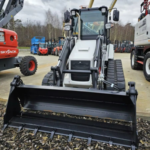 Minicargadora Blanca Tipo Oruga con Cucharón, Motor Diésel Hidráulico, Equipo de Construcción - Product Image 1