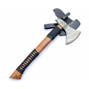 Hacha de Acero de Damasco Hecha a Mano, Estilo Vikingo, con Mango de Madera Dura, Herramienta para Campismo y Supervivencia al Aire Libre - Product Image 1