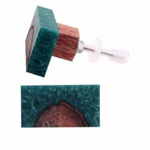 Modern Square Teal Resin Wood <b>Knobs</b> High Quality Cabinet Drawer & Door Pull Handle for Kitchen Bedroom Bathroom Use for Wardrobe - Product Image 2