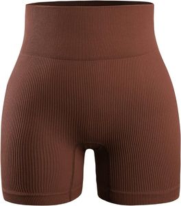 Top Quality Yoga <b>Shorts</b> Custom logo Fitness Seamless Solid Striped High <b>Waist</b> Scrunch Butt <b>Shorts</b> Breathable Women Yoga <b>Short</b> - Product Image 2