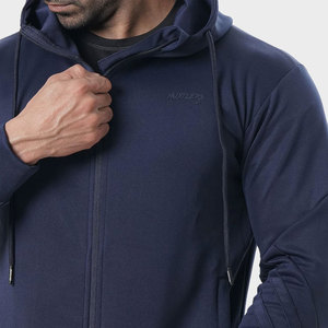 Style personnalisé Zip up Streetwear Zipper Double Zip Polaire Poids Lourd Hoodie Hommes Hoodies - Product Image 4