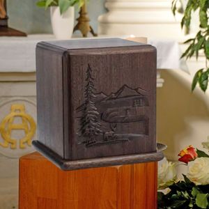 Customized Size Adult Cremation Wooden <b>Urns</b> Unique European & American Style Funeral Supplies <b>for</b> <b>Human</b> <b>Ashes</b> Wood <b>Urns</b> - Product Image 6