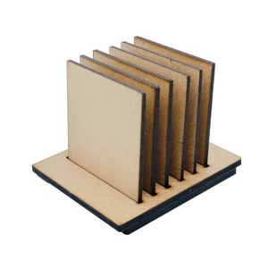 Posavasos clásico de MDF con soporte hecho a mano pulido para forma redonda y tamaño personalizable a la venta - Product Image 6