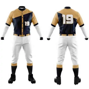 Conjunto de Uniforme de Béisbol Profesional para Hombre, Jersey de Manga Corta y Pantalones Largos, Ropa Deportiva Personalizada de Poliéster - Product Image 1