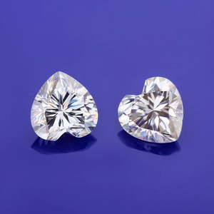 Radiante 9mm en forma de corazón Moissanite Diamante brillante Alternativa para anillos de compromiso Pendientes Collares y joyería de lujo - Product Image 2