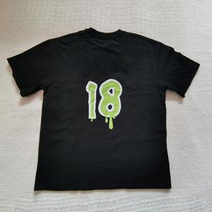 <b>Black</b> 95 Cotton 5 Spandex T Shirt O Neck Side Screen Printing T Shirt <b>Men</b> Graphic T Shirts - Product Image 5