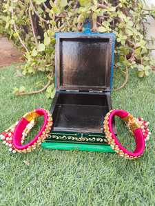 ช้างไม้พิมพ์มือทาสีกล่องเครื่องประดับผลไม้แห้งกล่องสําหรับตกแต่งบ้านอินเดียที่ไม่ซ้ํากันของขวัญสําหรับDiwali Eid Ramadanโปรดปราน - Product Image 6