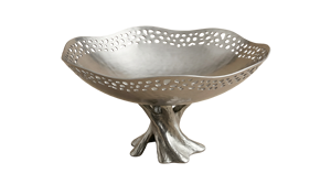 Frutero Escultural Hecho a Mano de Acero Inoxidable, Minimalista, Orgánico, con Borde Perforado, Resistente al Óxido, Moderno para Mesa - Product Image 2