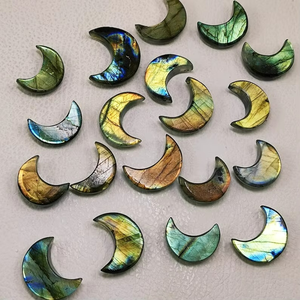 พลอยอาเกตธรรมชาติแกะสลักรูปดวงจันทร์ทรงพระจันทร์เจียระไนแบบเรียบพลอยอาเกตพลอยสังเคราะห์ขายส่งประติมากรรมรูปพระจันทร์เสี้ยว - Product Image 2