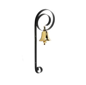 Cloche de porte en métal doré ferme classique durable montée à la main rustique vintage décorative - Product Image 2