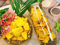 Hoogwaardig Droogvoer Knapperig En Zoet Smakend Gedroogde Jackfruit Met Privélogo Natuurlijk Fruitproduct Gedroogd Met Vf-Proces