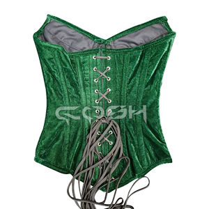 ชุดกระชับสัดส่วนสไตล์วิคตอเรียน สีเขียวมรกต ผ้ากำมะหยี่ สำหรับงานปาร์ตี้และคลับ บัสติเยร์ท็อป - Product Image 5