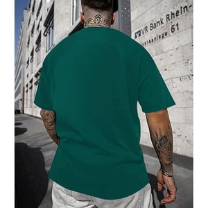 OEM T-shirt décontracté à manches courtes 100% coton pour homme col rond épaule pente imprimé surdimensionné du Bangladesh - Product Image 4
