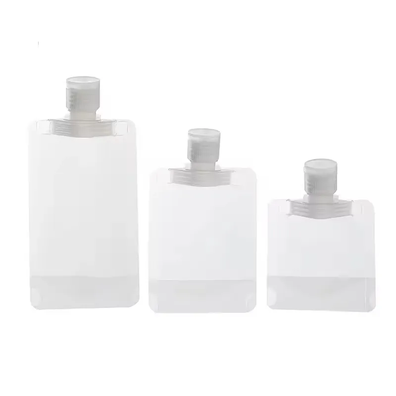 Cailyn - Bolsa de embalagem para shampoo e bico transparente personalizada, bolsa para cosméticos, bolsa para cosméticos líquidos, para viagens, bolsa com bico vertical