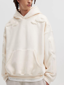 Sweat à capuche épais personnalisé avec logo en relief pour homme – Broderie 3D et impression sérigraphique – Nouvelle collection - Product Image 3