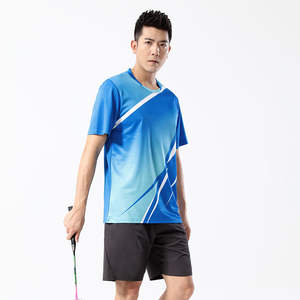 Ensemble de maillot et short de tennis pour homme adulte, manches courtes, hiver, 100% polyester, respirant, séchage rapide, design d'équipe personnalisé - Product Image 4