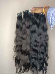 Extensiones de cabello Remy indio de alta calidad, trama de onda gruesa Natural para mujeres, extensiones de cabello humano - Product Image 4