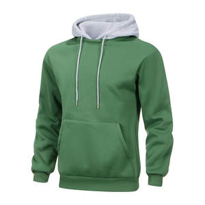 Sweat-shirts à capuche en coton 100% doublés en tricot, anti-rides, personnalisés pour hommes, vente en gros 2025, vêtements de sport, pull-over uni, coupe courte, salle de sport - Product Image 3