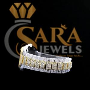 นาฬิกาข้อมือเพชรโมอิสซาไนต์หรูหราสุดฮิต ประดับทองคำ สำหรับใส่ทำงาน เดินทาง และใช้ในชีวิตประจำวัน มีจำหน่ายในราคาพิเศษ - Product Image 2