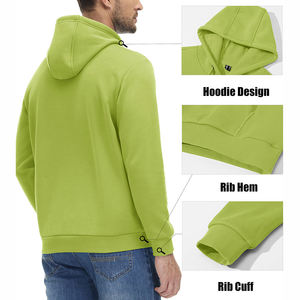 Sweat-shirts pour hommes personnalisés en tissu éponge de qualité supérieure, sweats à capuche streetwear épais pour hommes, en promotion - Product Image 5