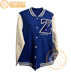 เสื้อแจ็กเก็ตทีมโรงเรียน Zeta phi Beta ผ้าคอตตอนปักลายมีตัวอักษรระบายอากาศ - Product Image 3
