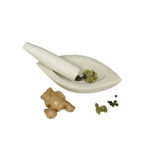 100% Marble Mortar Pestle Set Wholesale Manufacturer Hot Quality Granite Stone Mortar & Pestle With Wood Handel Hot Sale - Product Image 3