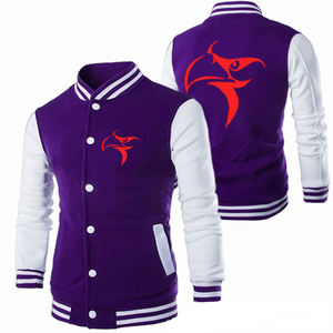 Chaquetas de bombardero Varsity para hombre con botones y bolsillo grueso de lana personalizadas al por mayor con logotipo en blanco, chaquetas Varsity Letterman para hombre - Product Image 1