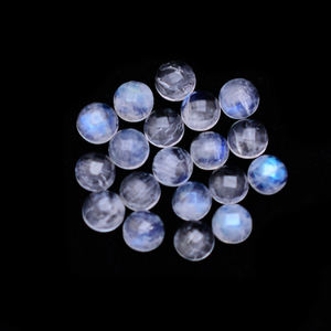 Pierre de Lune Arc-en-Ciel Naturelle de 3mm, Épaisseur Épaisse de 2mm, Vente de 2.55 Cts, Pierres Précieuses de Haute Qualité, 25 Pièces - Product Image 1