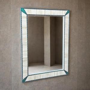 Fournisseur direct d'usine, cadre de miroir en incrustation d'os, design artisanal, miroir mural de grande taille, aspect mural, en provenance d'Inde - Product Image 6