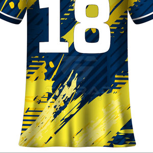 Vêtements de sport d'été pour hommes, maillot imprimé par sublimation, séchage rapide, respirant, manches courtes, col rond, nouvelle collection - Product Image 5