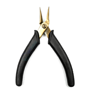 Alicates de Punta Fina de Acero Inoxidable Industrial con Empuñadura Negra para Joyería y Equipos Quirúrgicos Intensos - Product Image 6