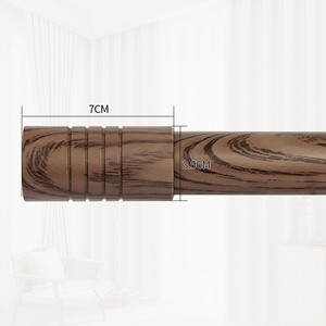 Wood Grain Curtain Rod Elegant and Stylish <b>Window</b> Accessory Curtain Poles Tracks & Accessories - Product Image 3
