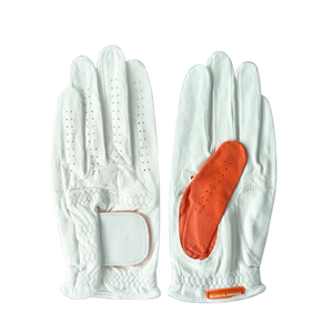 Gant de golf personnalisé en cuir Cabretta blanc, qualité supérieure, durable, léger, respirant, sportif, à doigts complets, réglable - Product Image 4