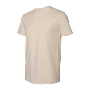 Camisetas de cuello redondo de algodón para hombre, Camiseta básica de poliéster/algodón de manga corta suave/camisetas de cuello redondo CVC unisex - Product Image 4