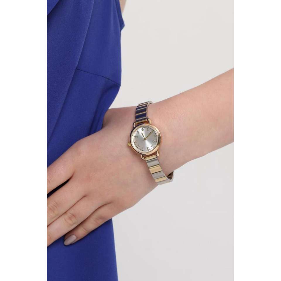 Demeter Silver Dial Gold-Silver Strap Women's Wristwatch