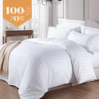 210 TC 300 TC 400 TC Satin 1 CM Stripe Tissu 112 Pouces Qualité Tissé Drap Oreiller pour Hôtels Resorts Textiles de Maison 112 Pouces