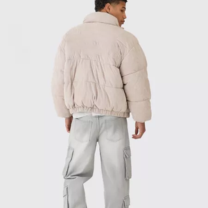 Veste matelassée d'hiver pour homme, fermeture éclair, imperméable, écologique, grande taille, capuche en fourrure de mouton, design décontracté et tendance, vente flash - Product Image 6