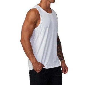 High Quality Sleeveless Shirt Muscle Gym Fitness Men's Custom <b>Stringer</b> Bodybuilding Tank Tops Cotton Polyester Breathable - Product Image 4