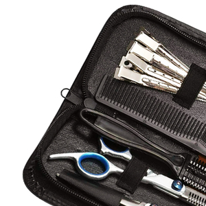 Kit de Peluquería Profesional de 12 Piezas de Acero Inoxidable, Set de Salón para el Hogar, Tijeras para Cortar Cabello, Navaja, Peine, Capa, Kit Completo de Estilismo - Product Image 2