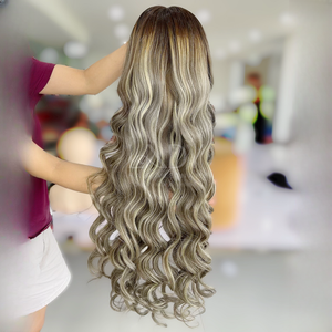 Cabello fino de bebé de la más alta calidad Pelucas de color resaltado ondulado de un donante de cabello humano vietnamita - Product Image 5