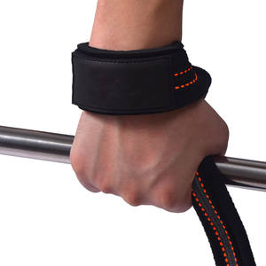 สายรัดข้อมือยกน้ำหนักแบบกำหนดเองพร้อมแผ่นรองนีโอพรีน สายรัดยกน้ำหนักสำหรับออกกำลังกายแบบหนักสำหรับการฝึกความแข็งแรง รับผลิตแบบ OEM ขายส่ง - Product Image 1