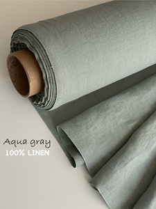 Venta al por mayor de tela de lino francés de ancho extra 100% Lino puro peso medio 115 '' / 292 Cm listo para ropa de cama sofá niños niñas - Product Image 6