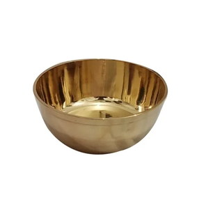 Tazón de Latón para Frutas y Verduras, Vajilla Ecológica, Artesanía Pulida en Oro, Apto para Lavavajillas, Estilo Clásico - Product Image 2