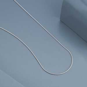 92.5 <b>Silver</b> Chain 191422 18K Gold & Rhodium Plated Featuring Pearl & Diamond Religious Style for Wedding Gift Engagement Party - Product Image 5