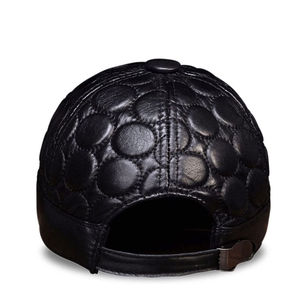 Casquette de baseball ajustable en cuir de vache véritable pour homme pour les sports de plein air en automne et en hiver - Product Image 4