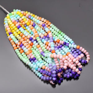 Cuentas de piedras preciosas sueltas de ópalo de caramelo multicolor de alta calidad para hacer joyas, cuentas de ópalo de 8mm de mayorista - Product Image 3