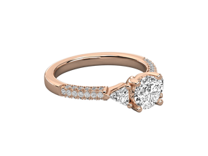 Anillo de Compromiso de Plata de Ley 925 para Mujer, Estilo Clásico, Chapado en Oro de 14K, Diamante Cultivado en Laboratorio, Certificado IGI, Joyería India - Product Image 2