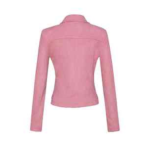 Chaqueta de Cuero Clásica de Alta Calidad con Nuevo Diseño 2025, Chaqueta de Motociclista de Cuero Marrón Entallada para Mujer, Venta al por Mayor - Product Image 5