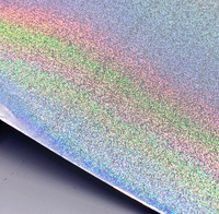 Autocollants adhésifs en matériau PET holographique argenté en gros, ruban décoratif réfléchissant laser en vrac, artisanat, papeterie, cadeau