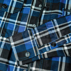 Chemises de travail en coton à manches longues OEM Chemise en flanelle personnalisée pour hommes Chemise décontractée à carreaux chaude - Product Image 4